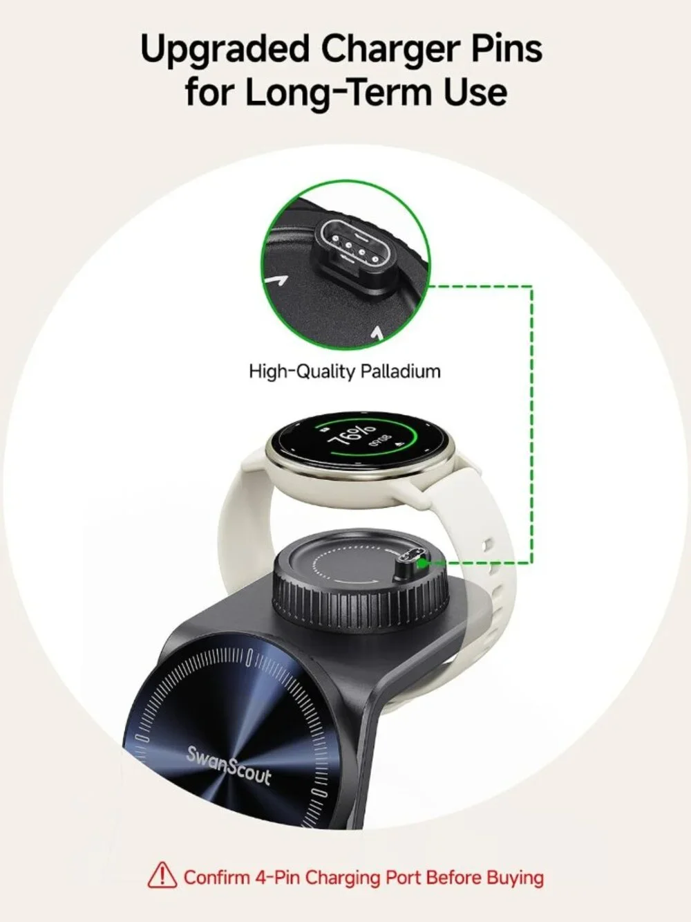 3-in-1 Magnetic Charging Station for Garmin Watch & iPhone - Fast Charger